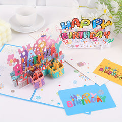 1pcs 3D Birthday Greeting Card with Envelope