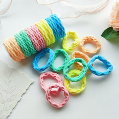 20pcs Multicolor Hair Tie Fancy Textured Elastic Headbands Hair Rope