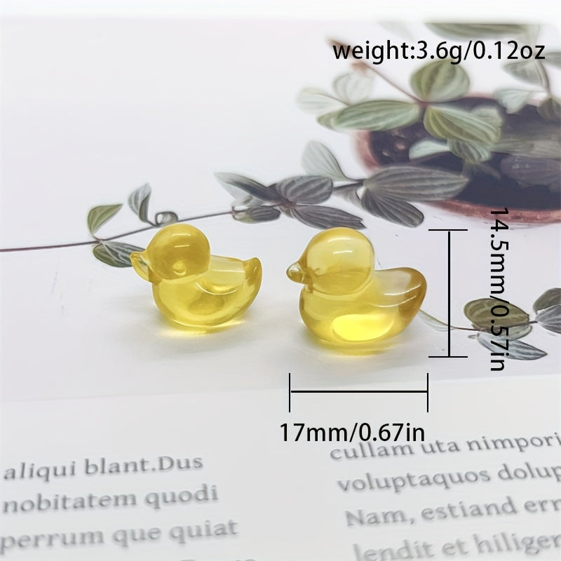 Yellow Fluorite Duck Carving Healing Crystal Natural Stone