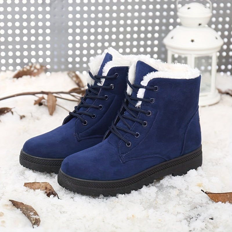 Women's Platform Snow Boots Plush Lined Winter Short Boots