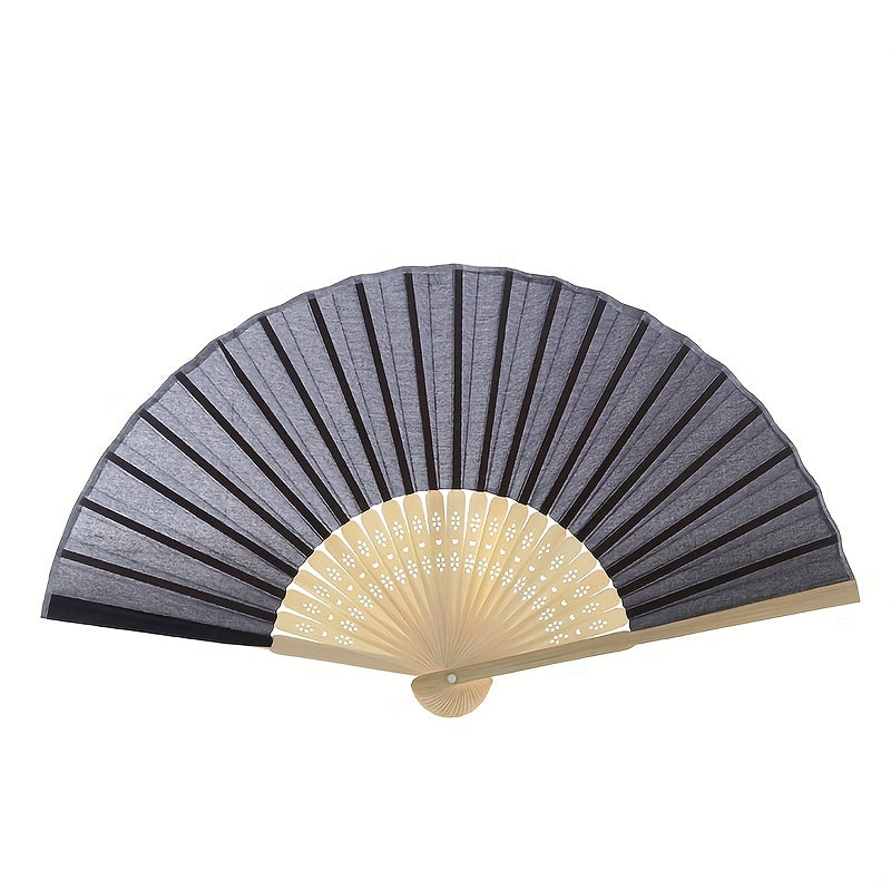 Vintage Hand Fan Folding Fan Wedding Party Wooden Fan Chinese Hanfu Fan