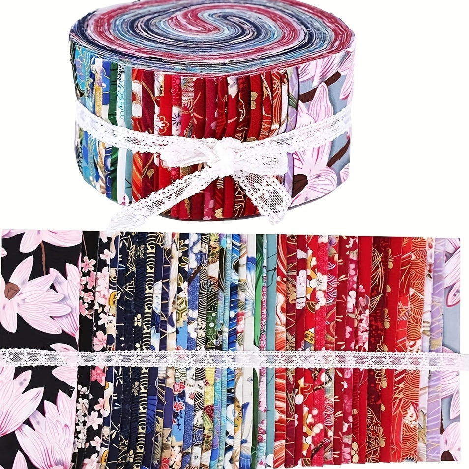40pcs Jelly Rolls Quilting Fabric Bundle Craft Cotton Quilting Fabric