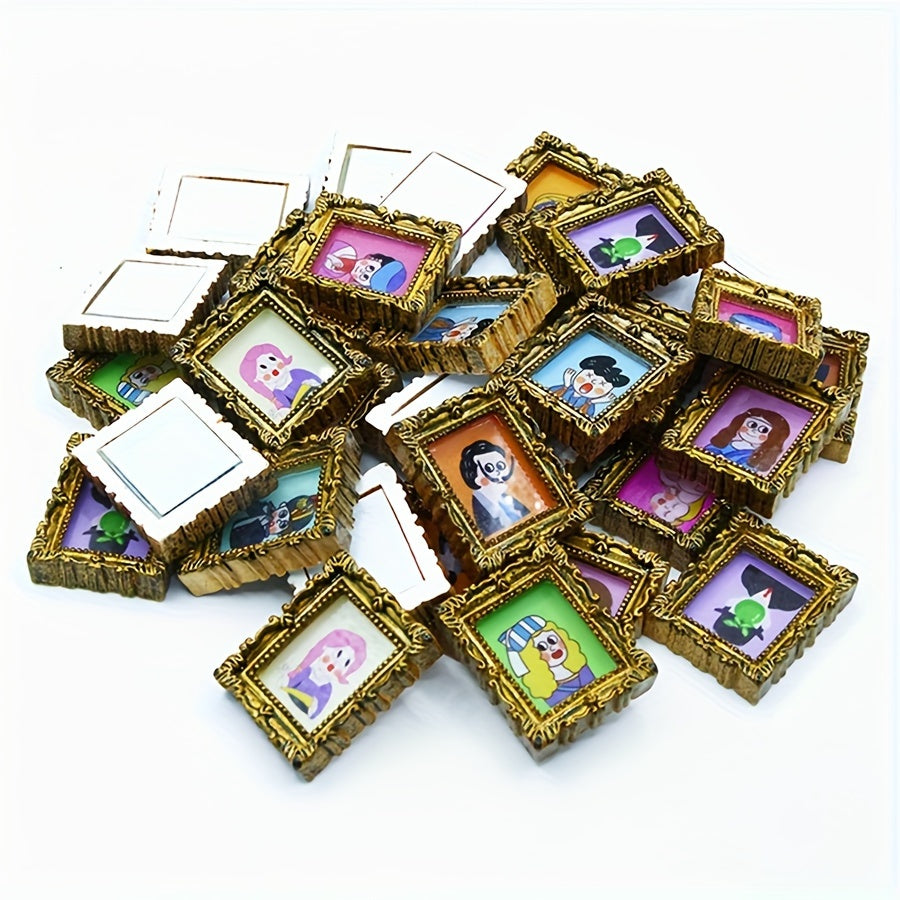 1:12 Mini Figures Flower Grass Photo Frame DIY Scene Accessories