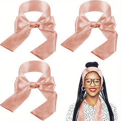 3pcs Satin Headbands Non Slip Makeup Facial Sport Yoga Headband