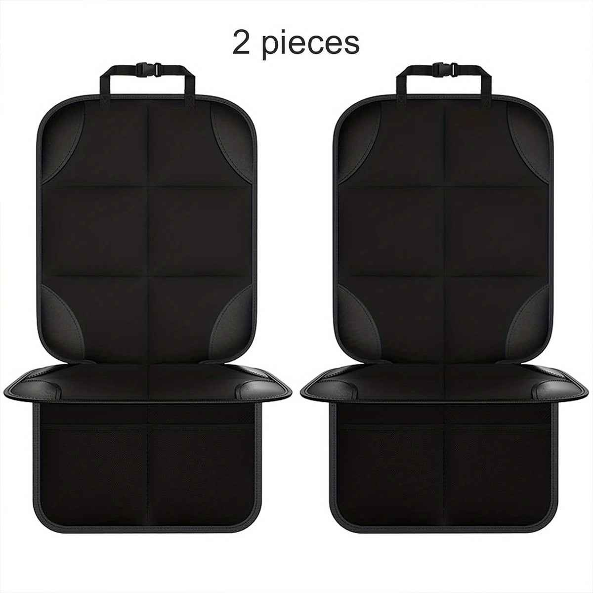 2pcs Car Seat Protectors With Thickened Pad And Non Slip Back Liner