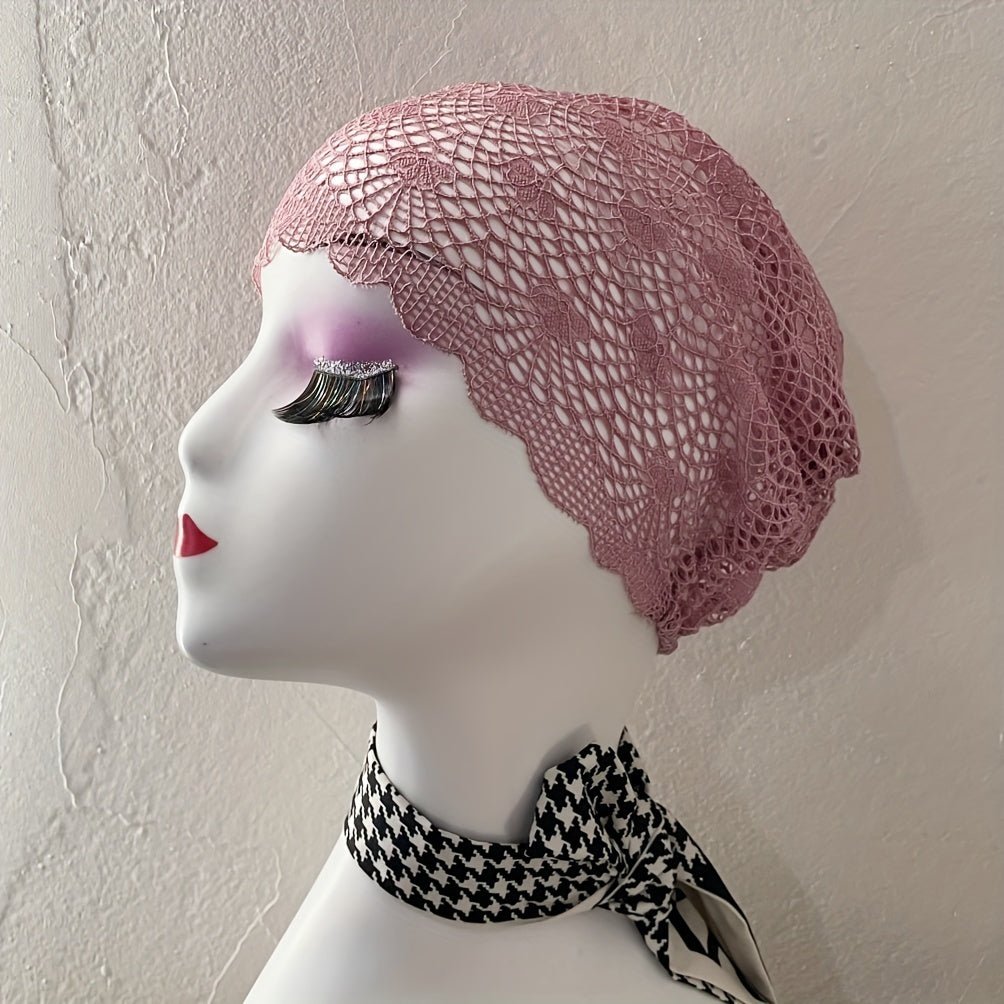 Hollow Out Lace Beanie Turban Cap Head Wrap Chemo Hats