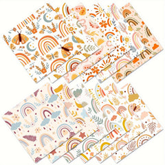 12pcs Bohemian Rainbow Series Background DIY Scrapbook Paper
