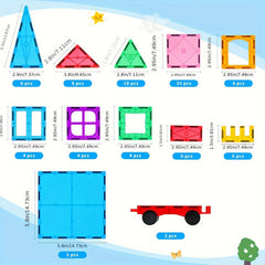 Magnetic Tiles Building Set for Kids 3-6 Years - Educational Toy