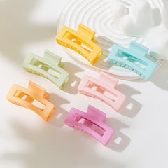 6pcs Matte Hair Clips for Thick Hair, Non-slip Rectangular Jaw Clips