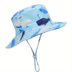 Whale Fisherman Hat Sun Protection Bucket Hat for Outdoor Traveling Beach Party