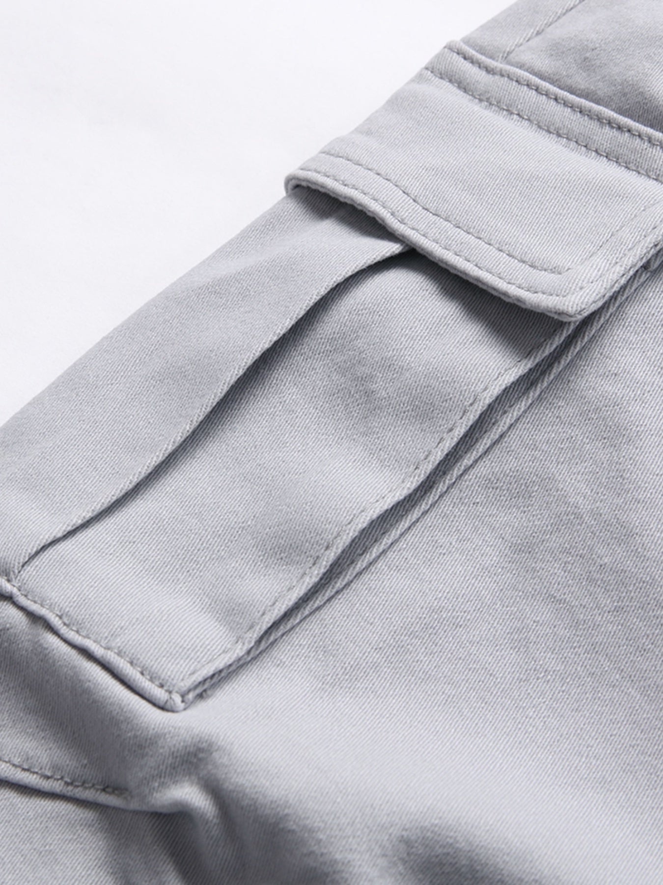 Boys Grey Stretch Jeans Skinny Slim Fit Pockets Cargo Pants Kids Clothes