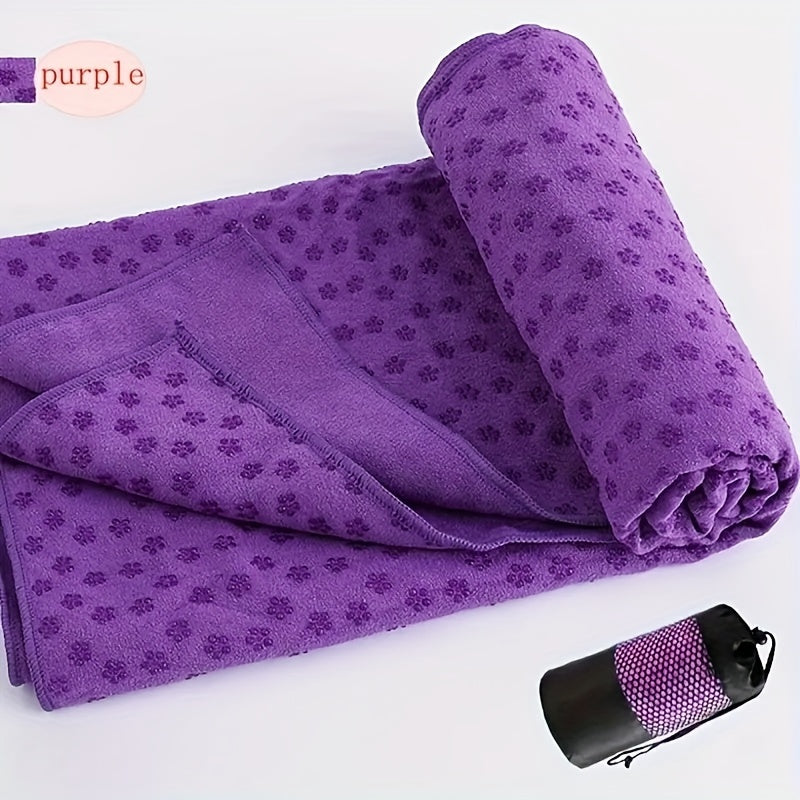 Non Slip Yoga Mat Towel Absorbent Microfiber Blanket with Storage Bag