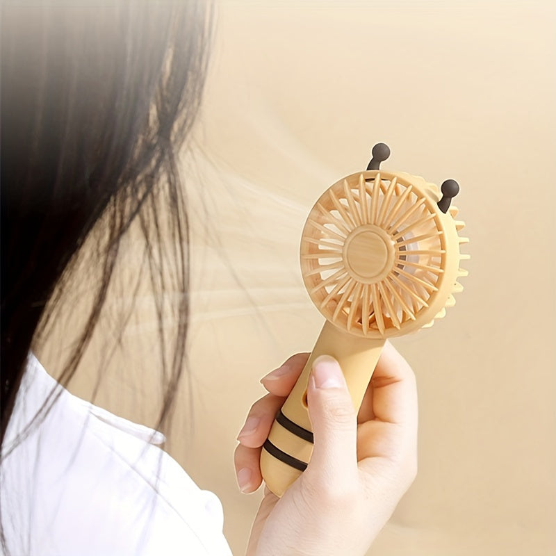 Bee Shape Handheld Fan Portable USB Rechargeable Mini Fan