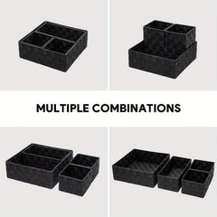 Stylish Small Woven Storage Baskets Set of 3