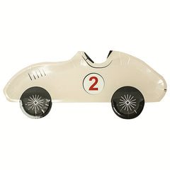 10pcs Race Car Shape Paper Plates Racing Car Party Supplies For Boys