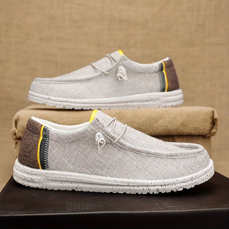 Men's Lightweight Slip On Casual Shoes Breathable Canvas Spring Summer