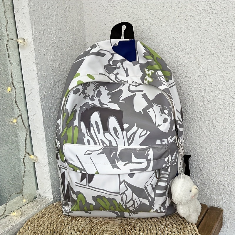 Graffiti Style Backpack for Outdoor Travel