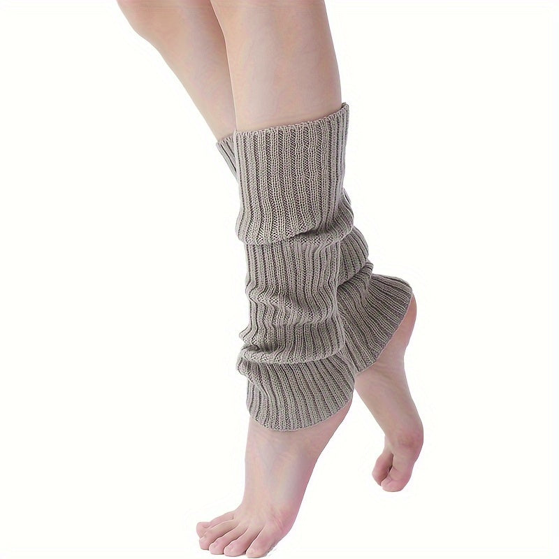 Ribbed Leg Warmers Knee High Socks Stockings