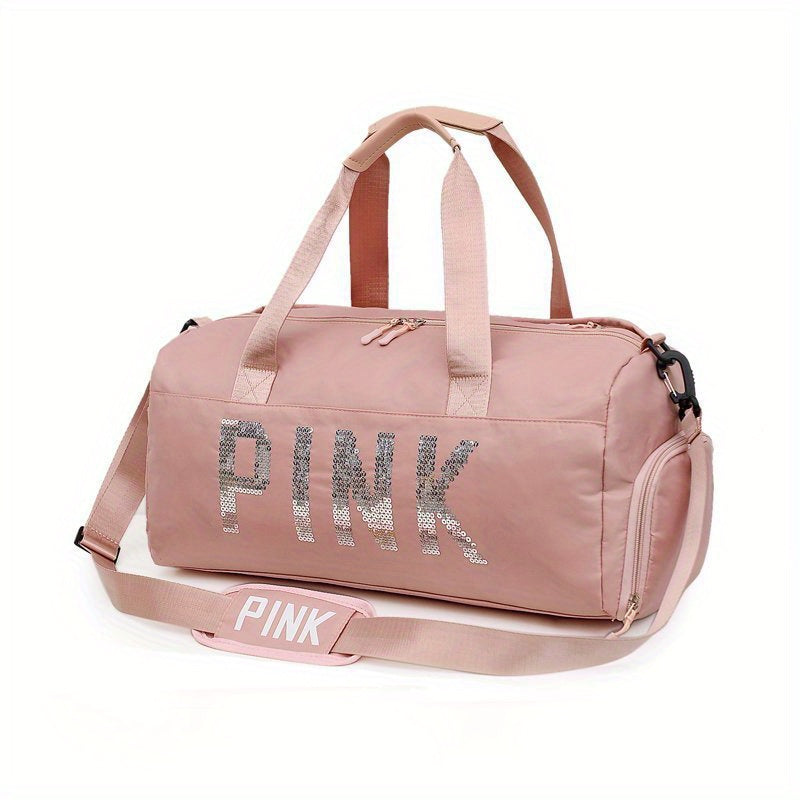 Sequins Decor Sports Bag Large Capacity Shoulder Bag