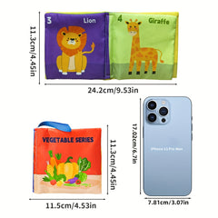 Weiff Soft Cloth Book Colorful Baby Bath Book Educational Infant Toy