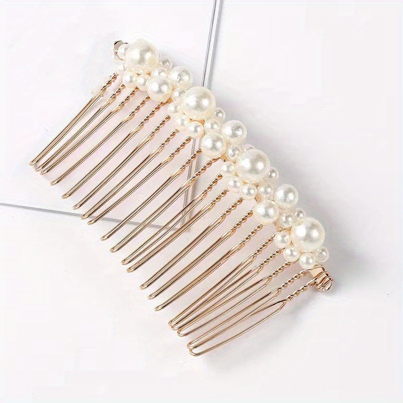 Pearl Hair Comb Bridal Braiding Head Jewelry Hair Accessories
