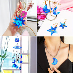 Sun Moon Star Wind Chimes Silicone Molds Kit Epoxy Resin DIY Casting Mold