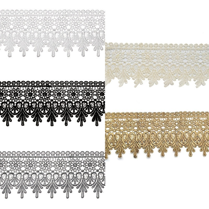 3 Yards Inelastic Lace Trim for DIY Sewing Craft