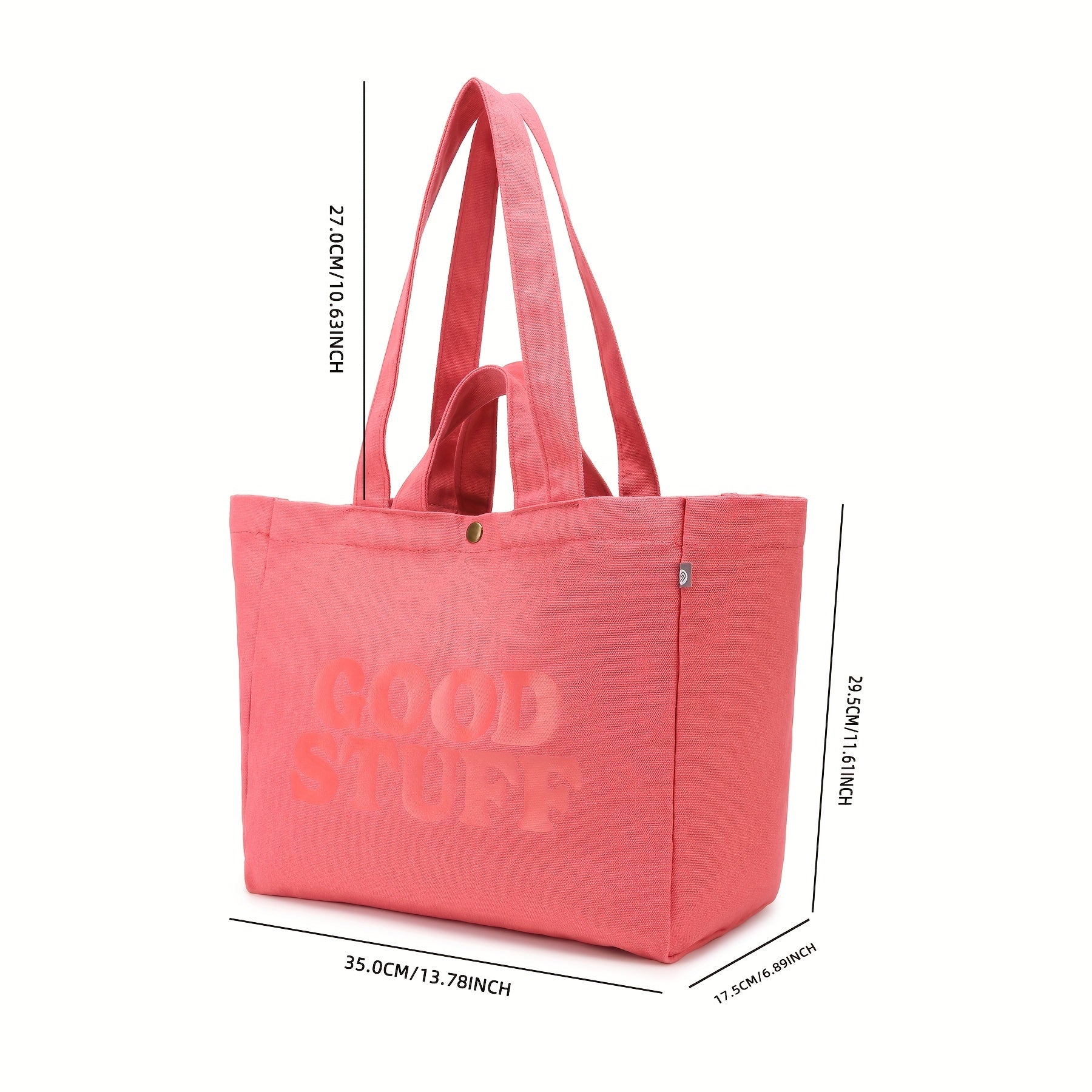 Letter Pattern Tote Bag Solid Shoulder Bag