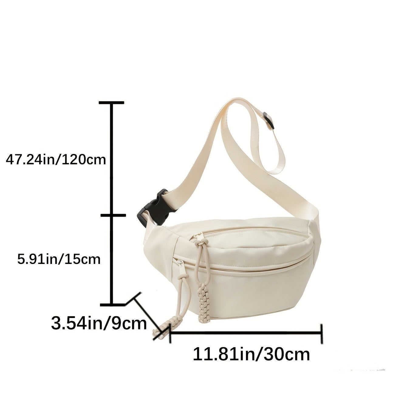 Streetwear Casual Chest Bag Nylon Foldable Fanny Pack