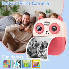 Portable Mini Photo Printer & Digital Camera for Kids USB C Charging