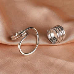 Alloy Metal Geometric Ring Adjustable