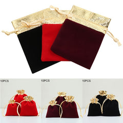 10pcs Velvet Drawstring Gift Bag Wedding Jewellery Candy Packaging Pouches Bag