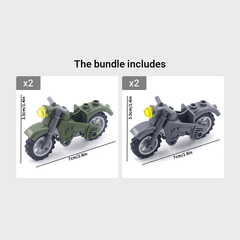 1pc Motorcycle Military Building Block DIY Assembled Toys