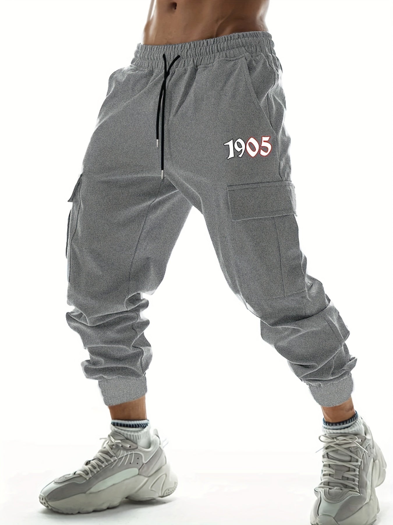 Comfy Stretch Cargo Pants with Drawstring Joggers for Men