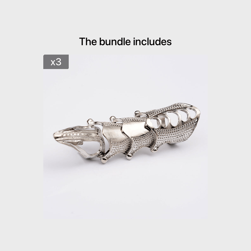 Y2K Punk Style Full Finger Claw Ring for Halloween Cosplay