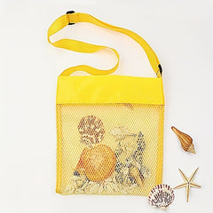 Colorful Mesh Beach Bag Seashell Toys Storage Organizer