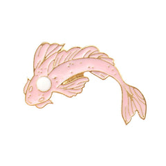 Pink Carp Brooch