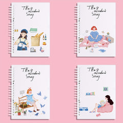 Cartoon Girl Succulent Plant Coil Book A5 Loose-leaf 60 Sheets