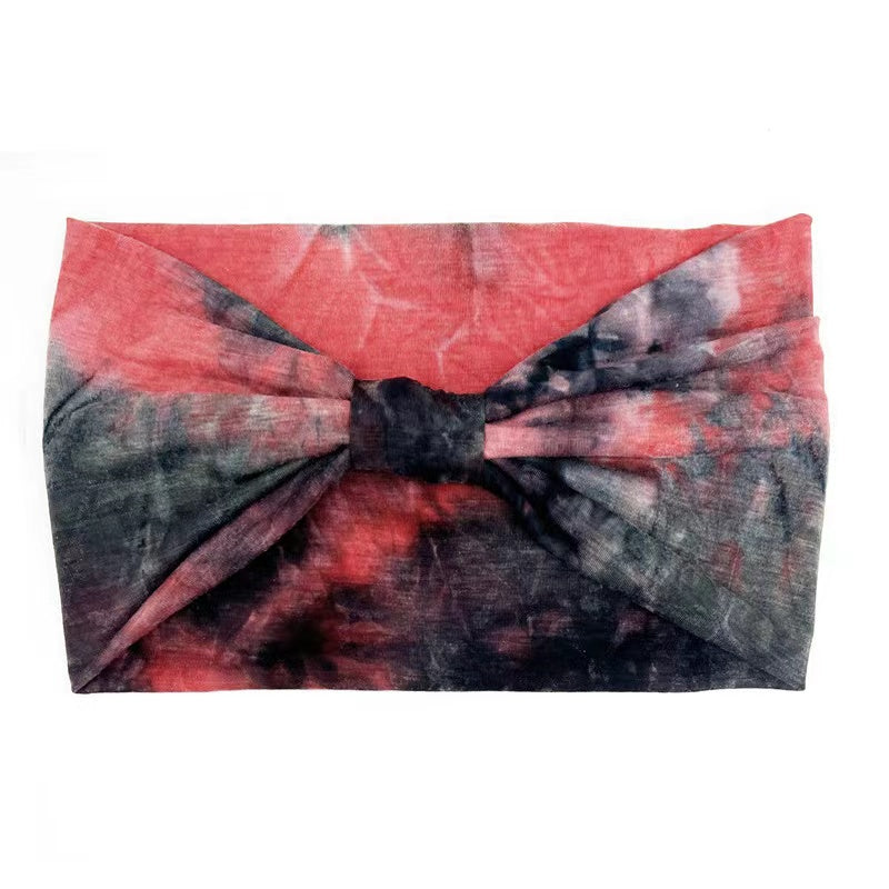 Knotted Headband Women Head Wraps Stretchy Hair Accessories Bands Tie Dye 1pc