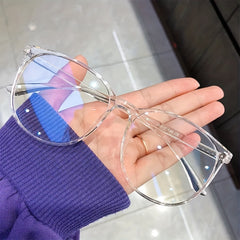 Round Frame Casual Clear Eyeglasses Light Blocking TV Gaming Glasses