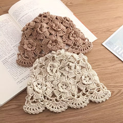 Soft Crochet Hollow Beanie Hat For Women Knitted Slouch
