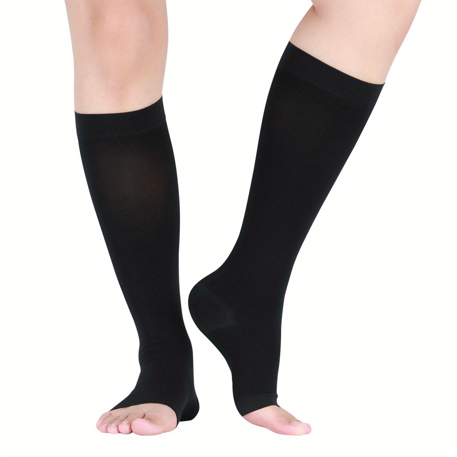 15 21mmHg Compression Open Toe Socks Varicose Veins Prevention