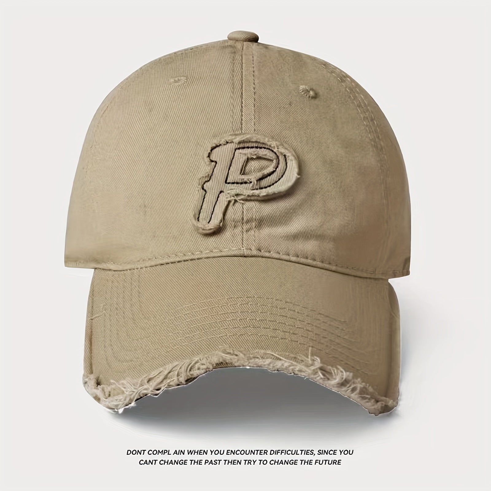 Men's Letter P Patch Baseball Cap Sun Hat