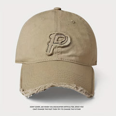 Men's Letter P Patch Baseball Cap Sun Hat