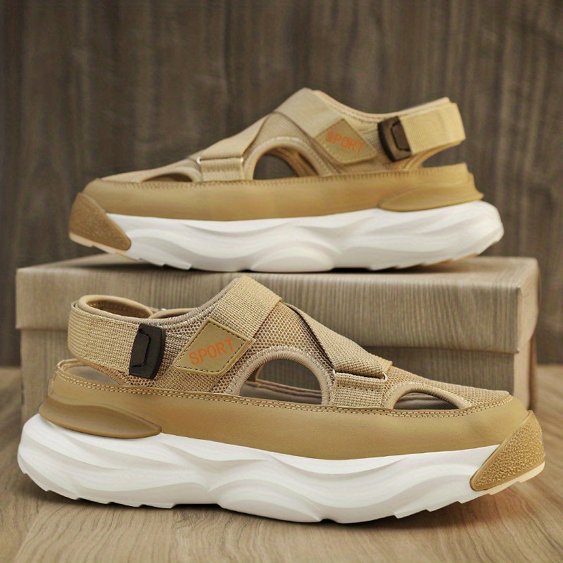 Men's Mesh Slip On Platform Sandals