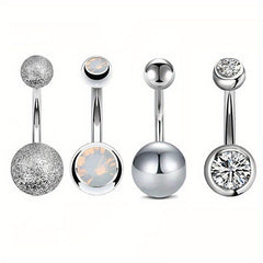 4PC Bee Navel Bar Pack Cz Belly Ring Set Women Belly Button Piercing