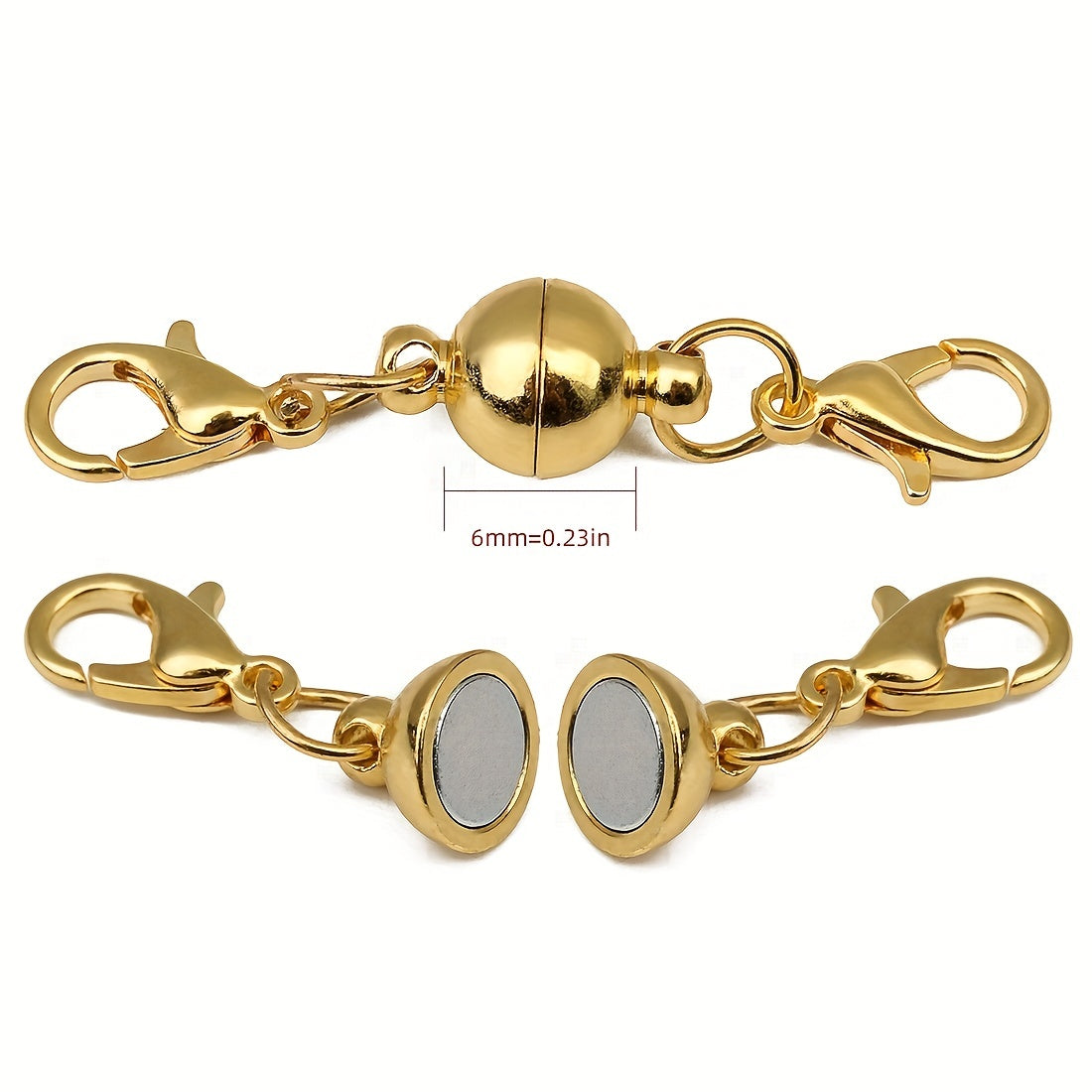 5pcs 6mm Copper Ball Magnet Clasp Bracelet DIY Accessory Set