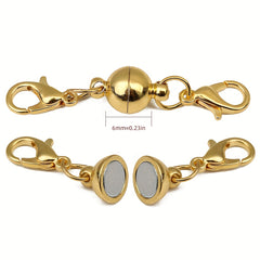 5pcs 6mm Copper Ball Magnet Clasp Bracelet DIY Accessory Set