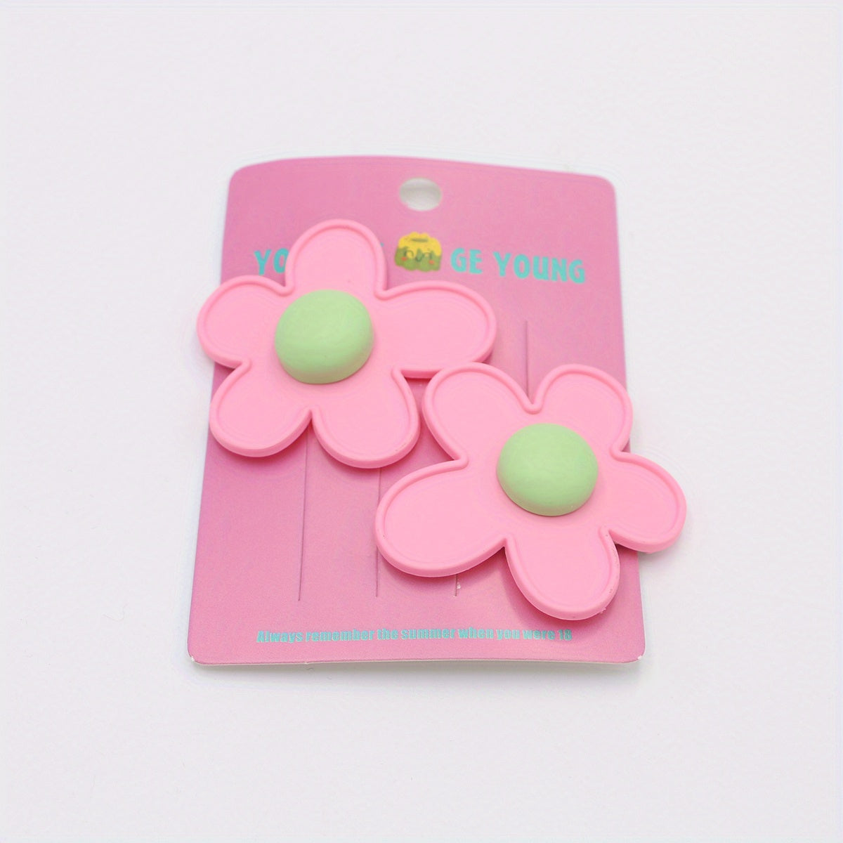 2Packs Flower Hair Clip Barrette Retro Floral Hair Clips Girls Women Kids