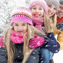 Kids Winter Gloves Knitted Warm Elastic Gloves for 6 8 Year Boys Girls